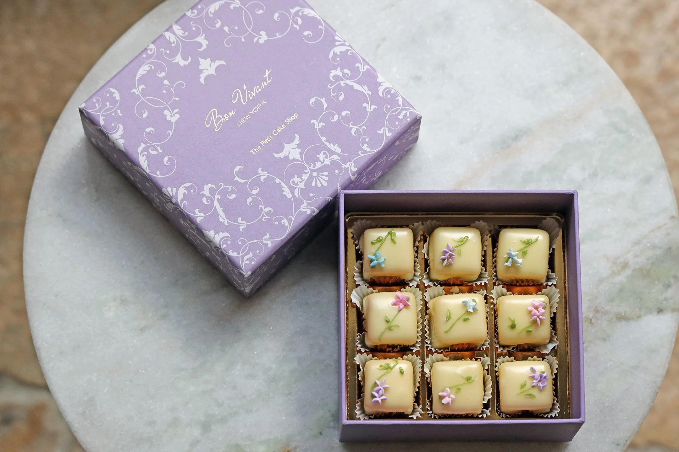 Box of 9 Lemon Petit Four Demitasse — Bon Vivant New York, Luxury